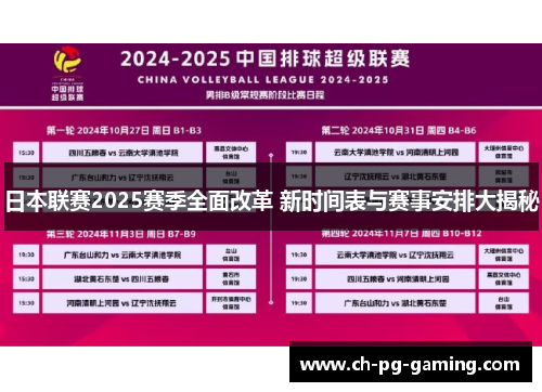 日本联赛2025赛季全面改革 新时间表与赛事安排大揭秘 日本联赛2025赛季全面改革 新时间表与赛事安排大揭秘