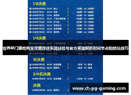 世界杯门票抢购全攻略球迷实战经验与官方渠道解析时间节点和防坑技巧 世界杯门票抢购全攻略球迷实战经验与官方渠道解析时间节点和防坑技巧